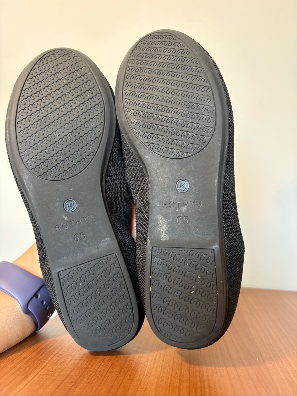 Rothys The Loafer Black Flat Minimalist Shoes US Women's shoe size 6.5 - Picture 5 of 9